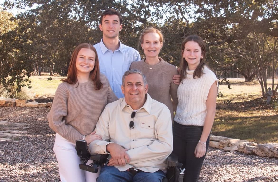 The Tredennick family outdoors